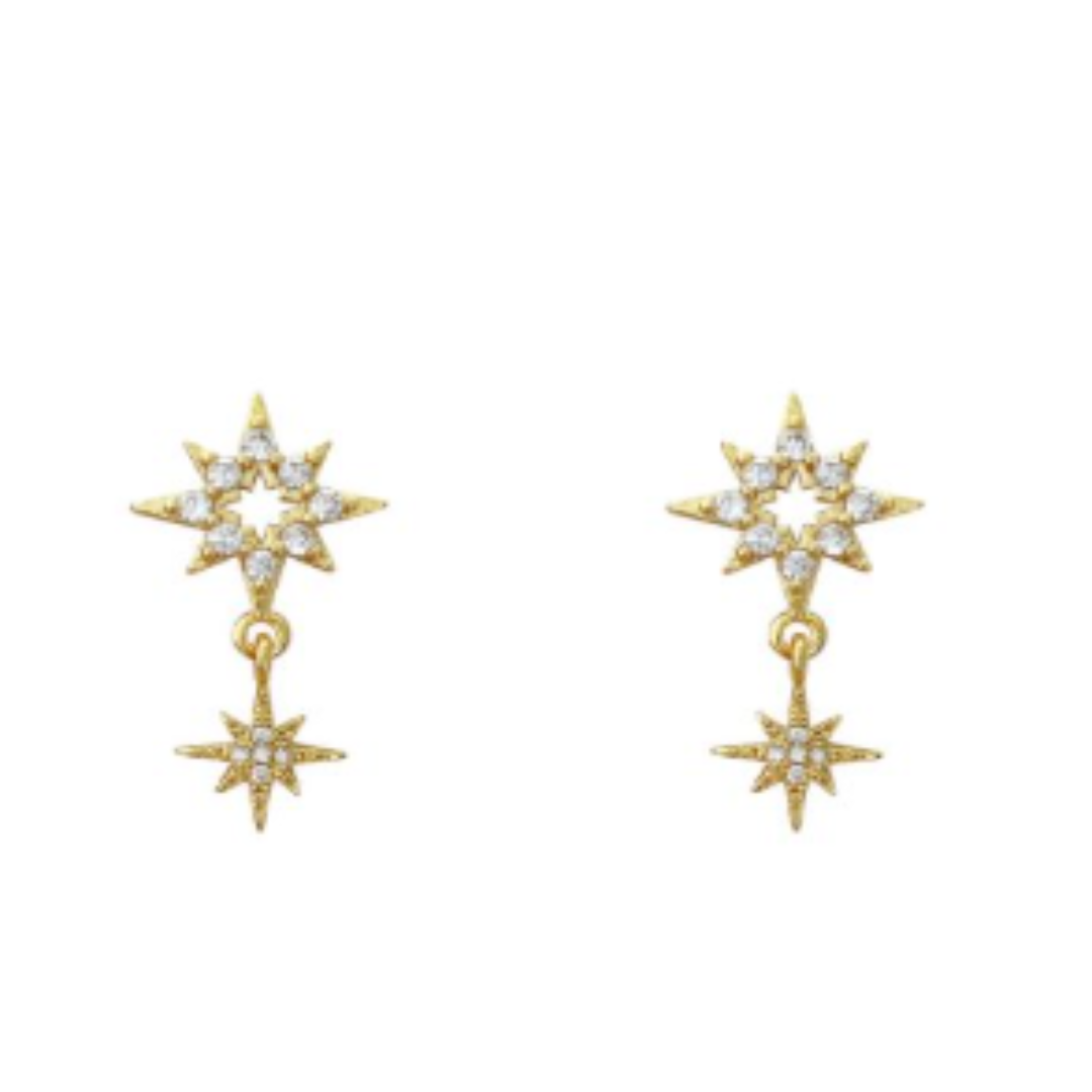 Glimmer Star Earrings Elegant Sparkling Jewelry for Women