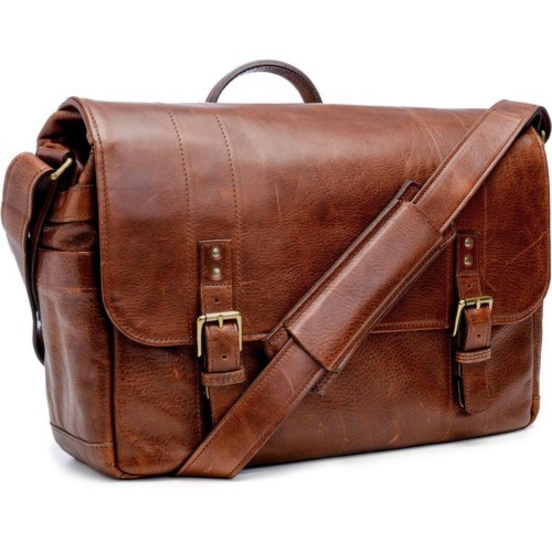 ONA The Union Street Messenger Bag Leather Walnut
