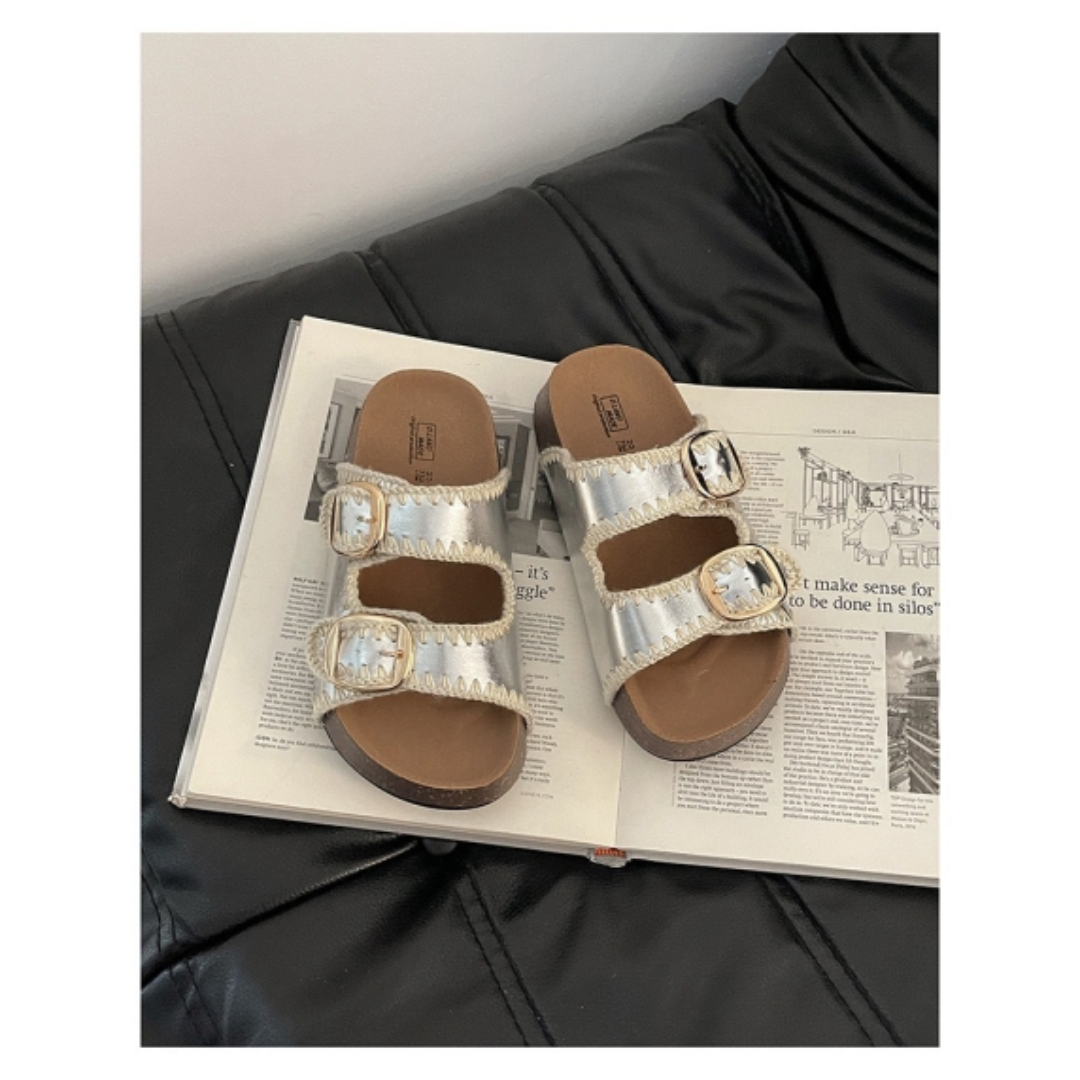 SS14-DLANC 2-Strap Flat Sandals Best Deal