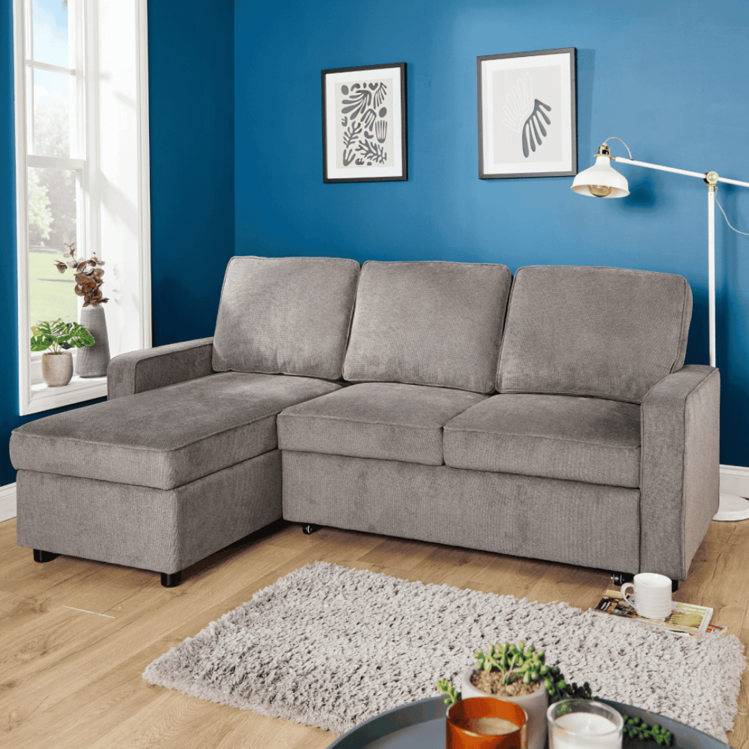 Kingston Grey Corner Sofa -  Living Room Furniture
