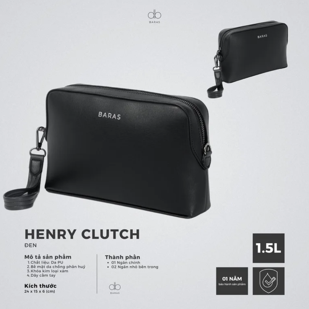 Henry Clutch Men's Stylish Leather Bag