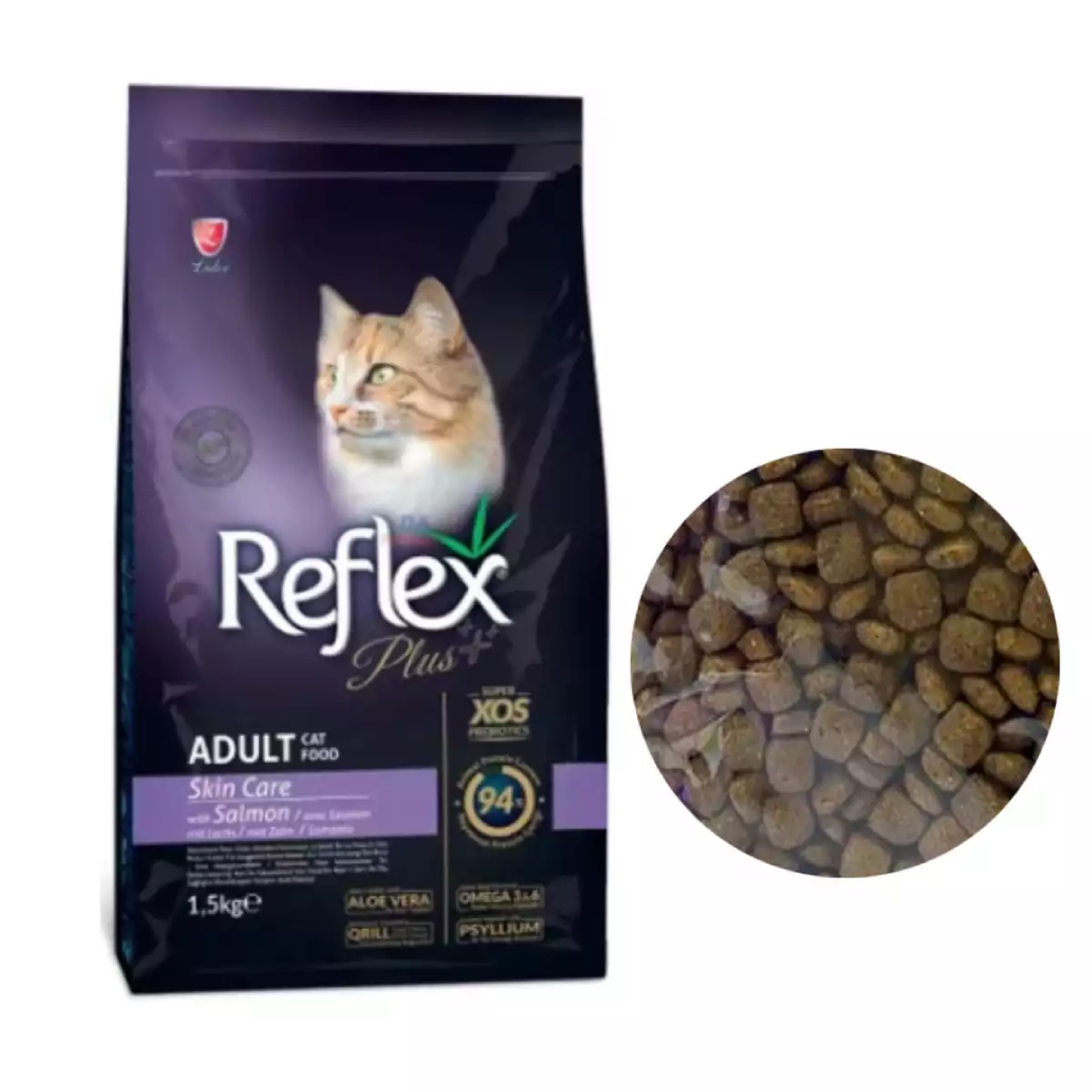 Reflex Plus Adult Cat Food Skin Care Salmon 1.5Kg