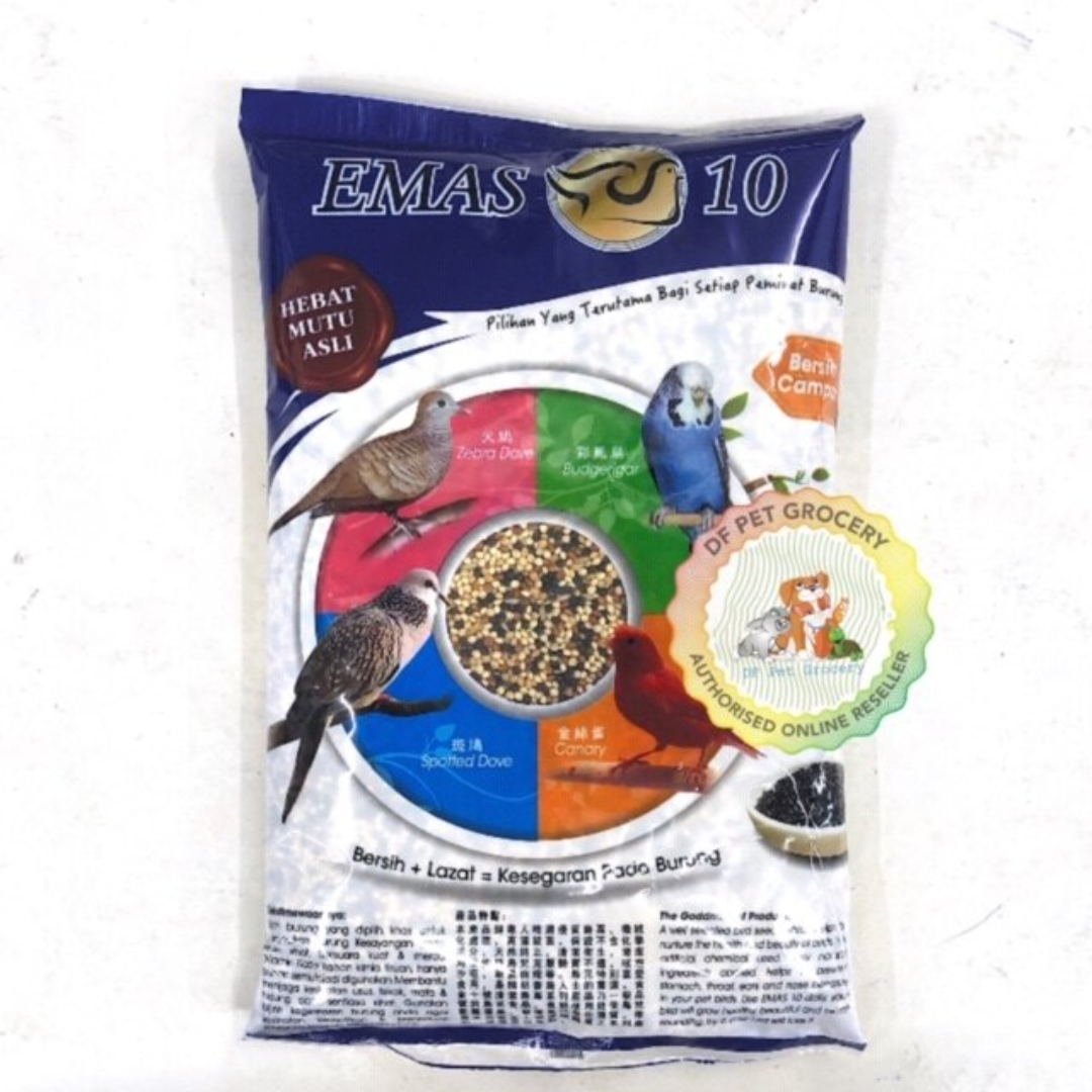 Emas 10 Merbuk Clean Mixed Seed 1kg Bird Food