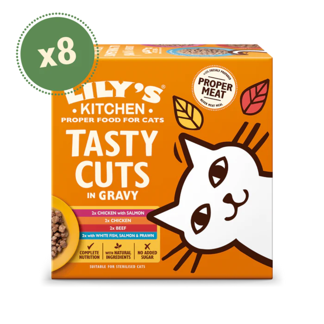 Tasty Cuts In Gravy Wet Cat Food Multipack 8x85g