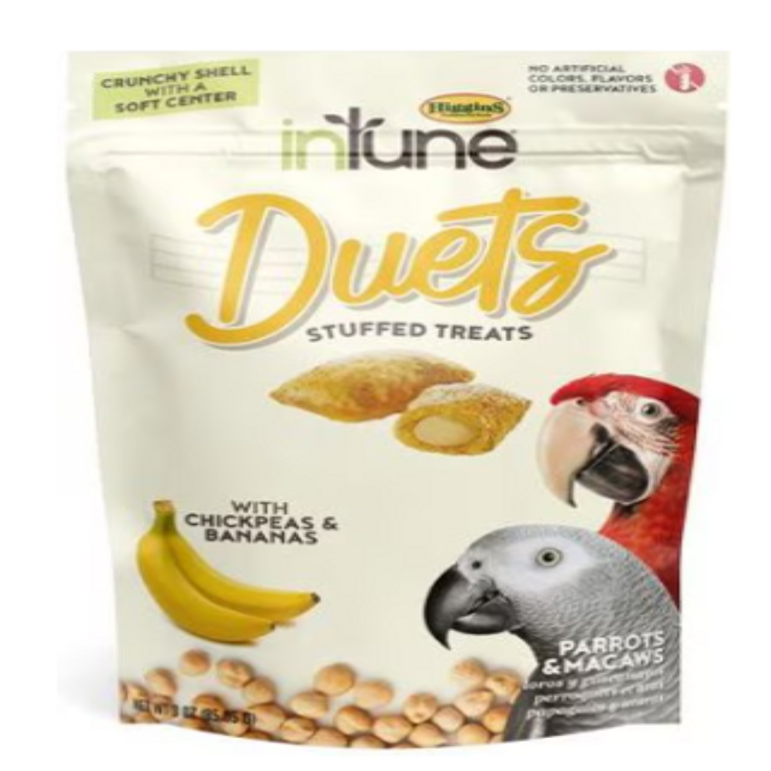 Higgins inTune Duets Chickpeas & Bananas Bird Fruit Treats 3 oz