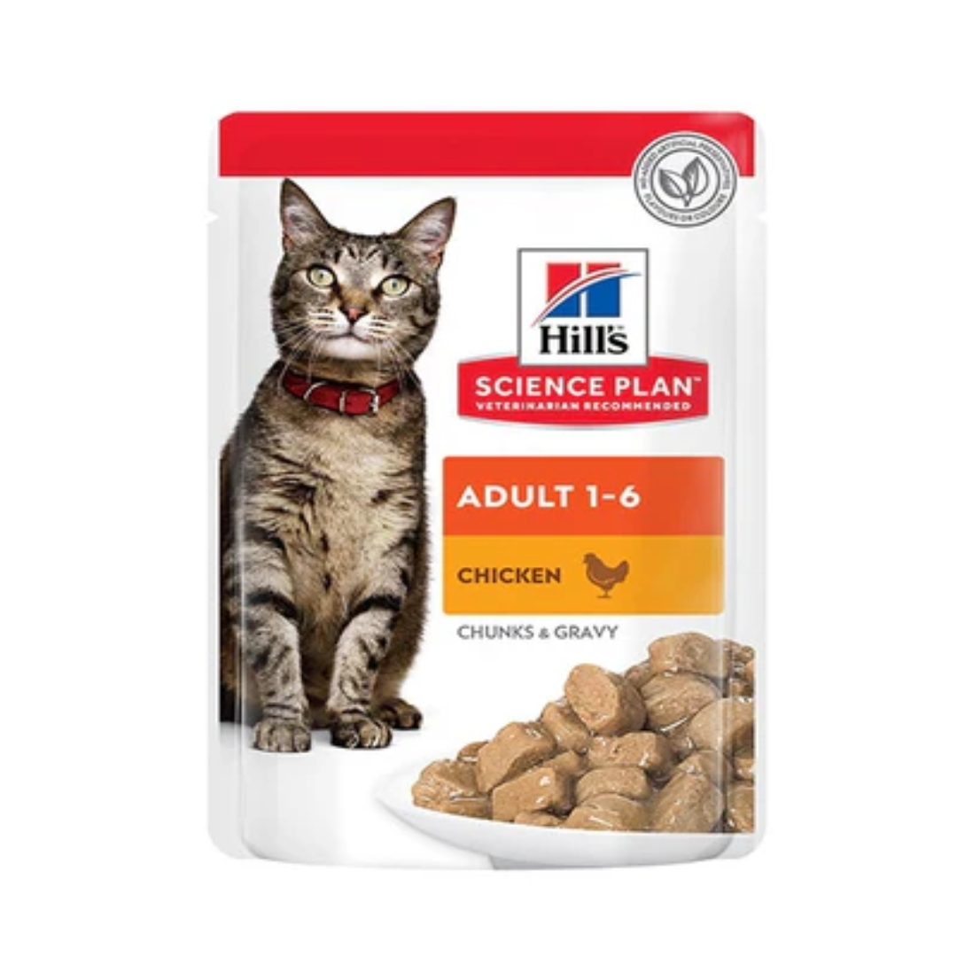 Hill's Science Plan Adult Chicken Wet Cat Food Pouches 85g