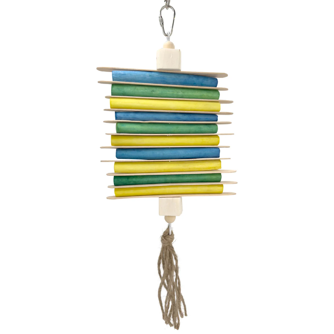 Natural Rainbow Sola Stick Hanging Bird Toy