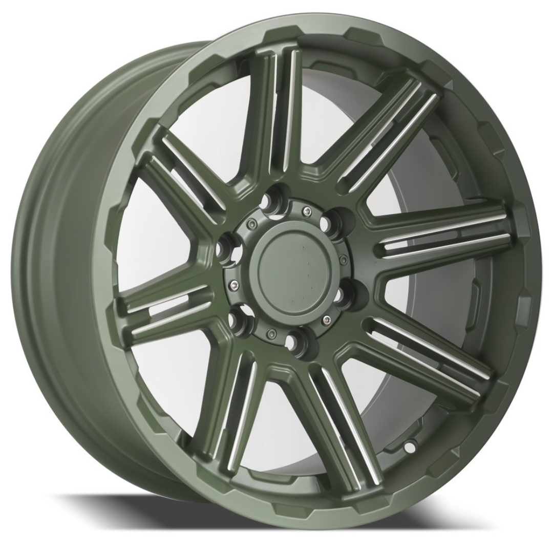 FR 1861 Olive Green Alloy Wheels For Nissan Y61 Toyota Hilux