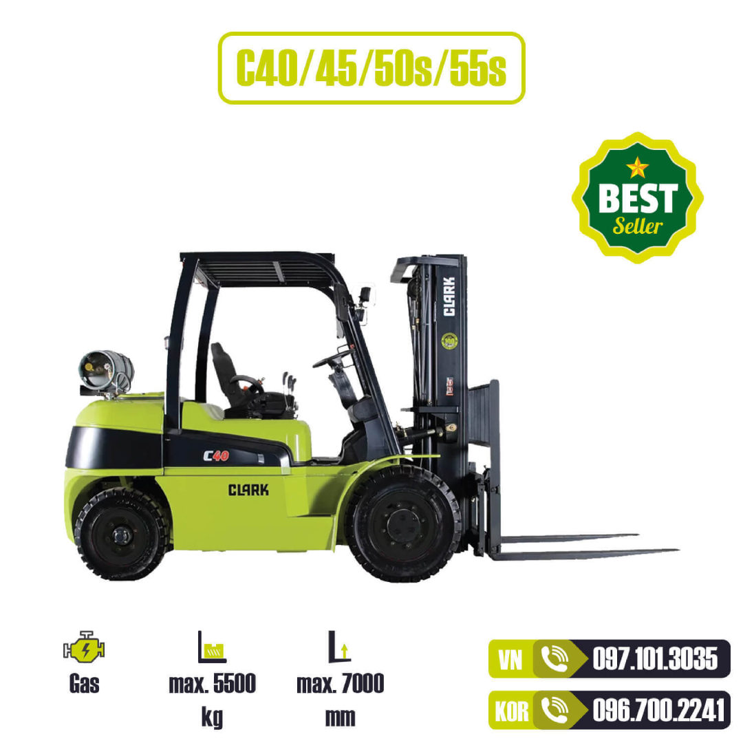 LPG Forklift CLARK C40/45/50S/55S Trusted Suppliers