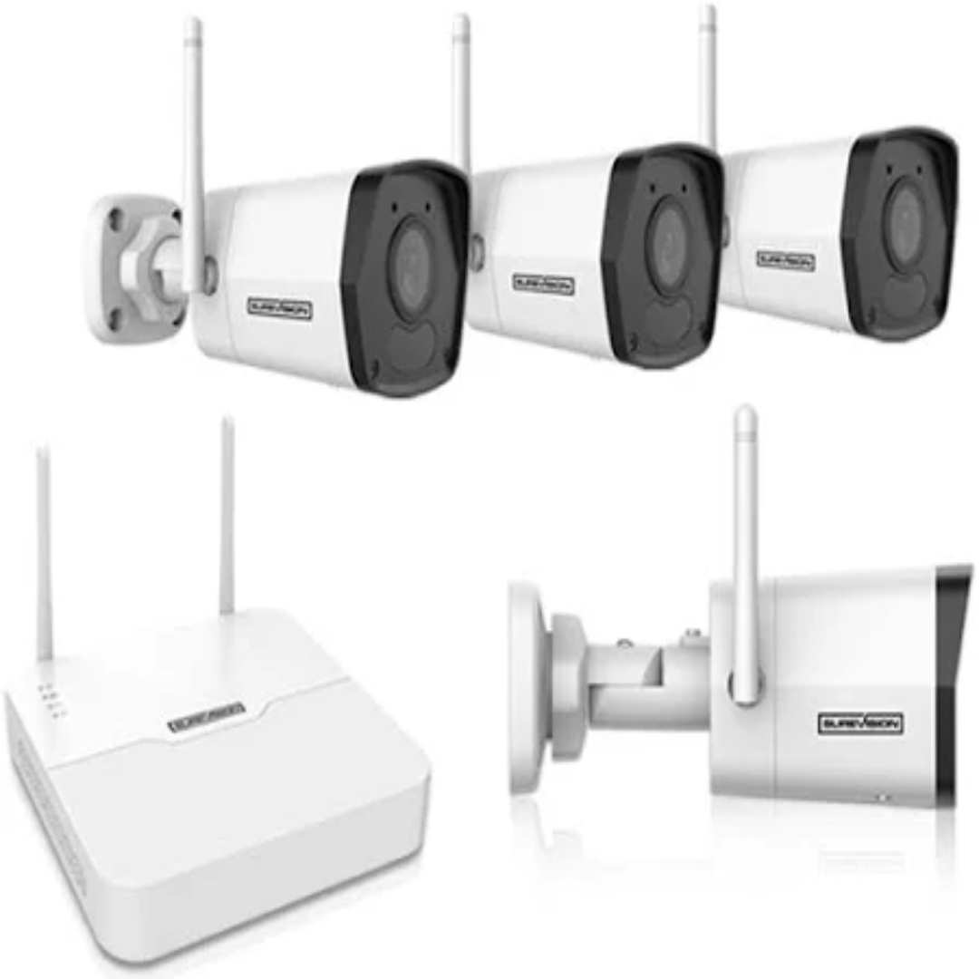 Wireless Security Camera System With 4 Reliable IP Cameras
