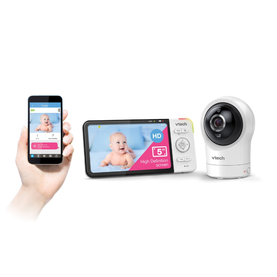 RM5764HD 5 Inch Smart Wi-Fi Baby Monitor with Pan Tilt