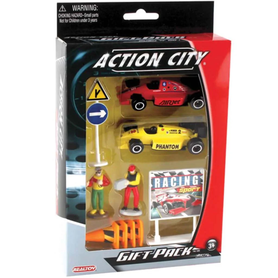 Racing Action Figure Playset City Gift Set 10pcs