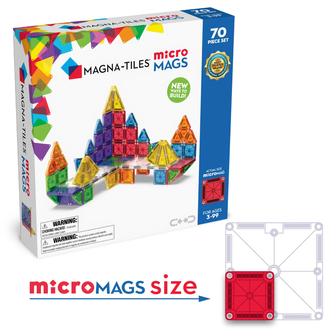 MAGNA-TILES microMAGS 70-Piece Deluxe Building Kit
