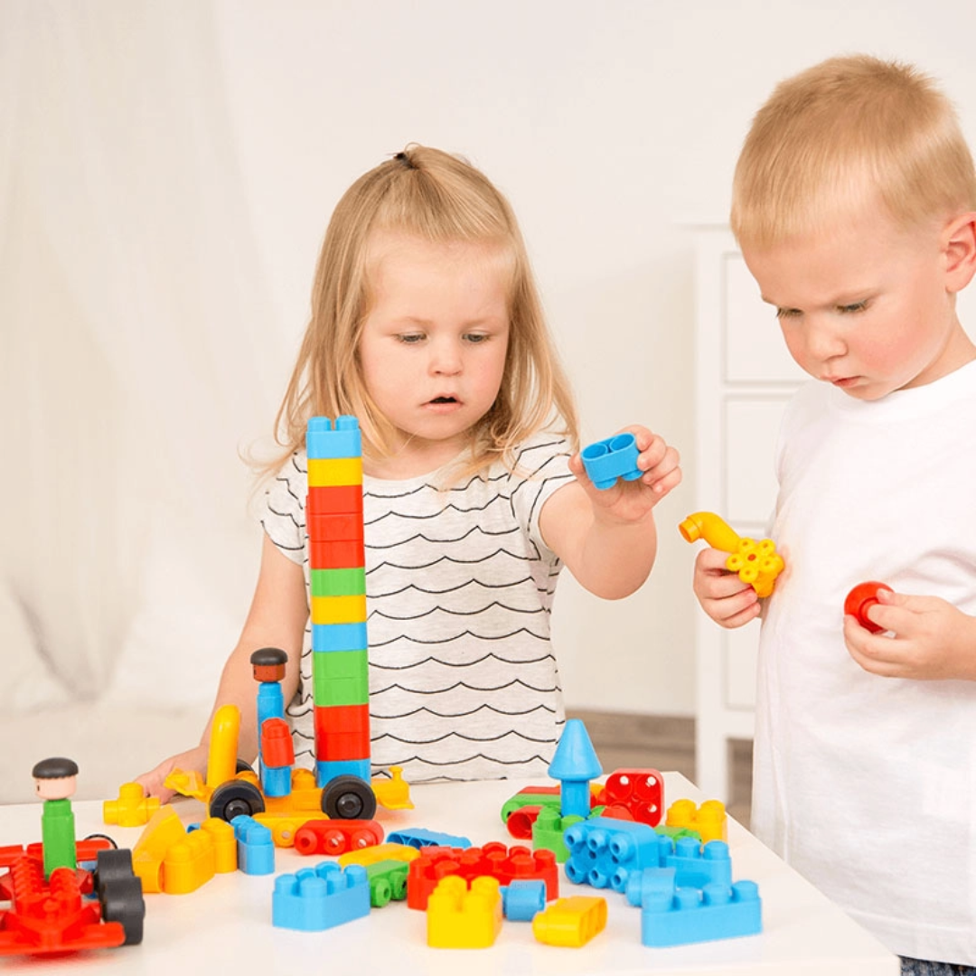 PolyM 128-PCS Building Block Kit For Kids Age 1.5+