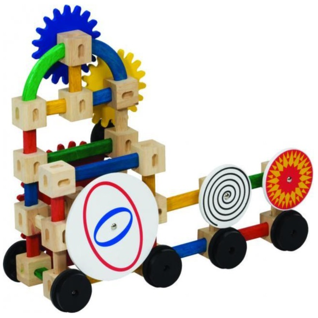 Mechanical Wooden Building Construction Kit For Kids