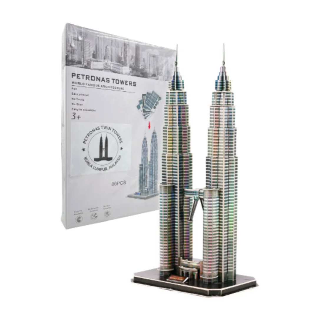 PETRONAS Twin Towers 86 Pcs 3D Puzzle Landmark Model