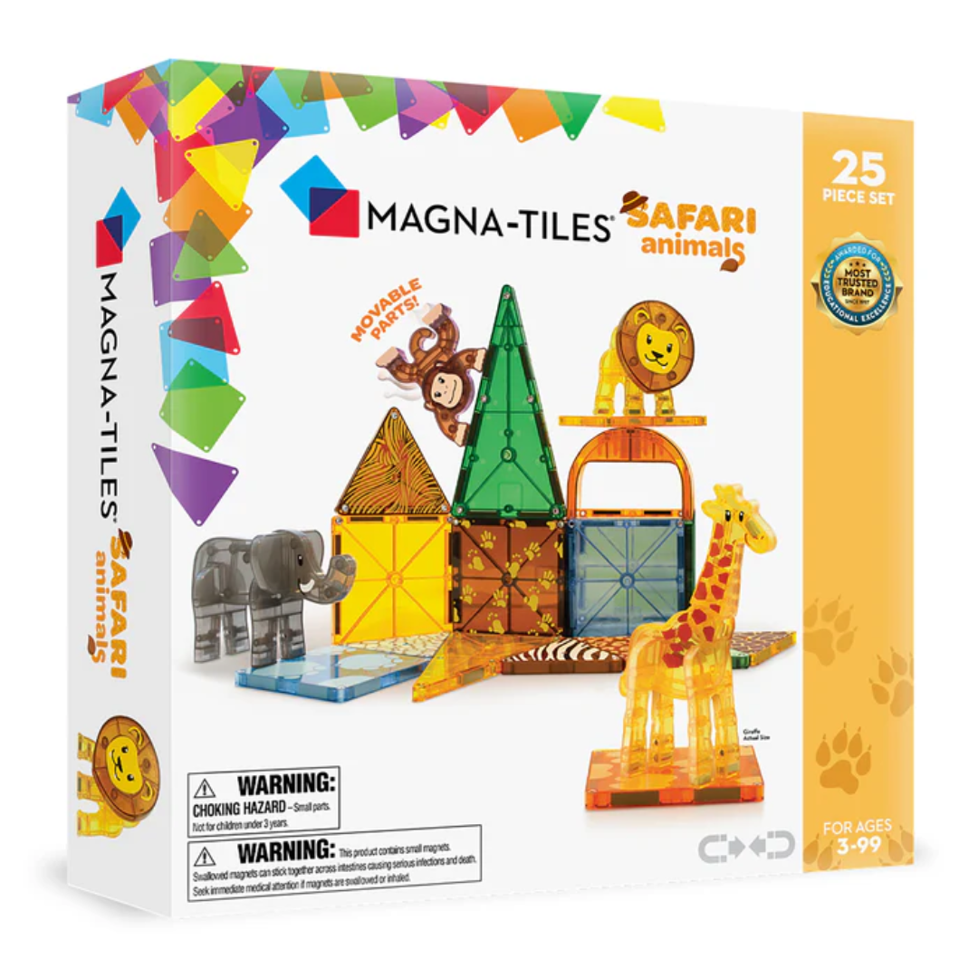 Magnetic Tiles Safari 25 Piece Set For Creative Play