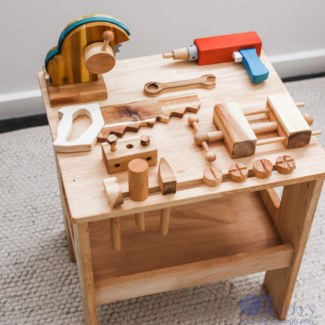 Wooden Work Bench Construction Toys For Kids
