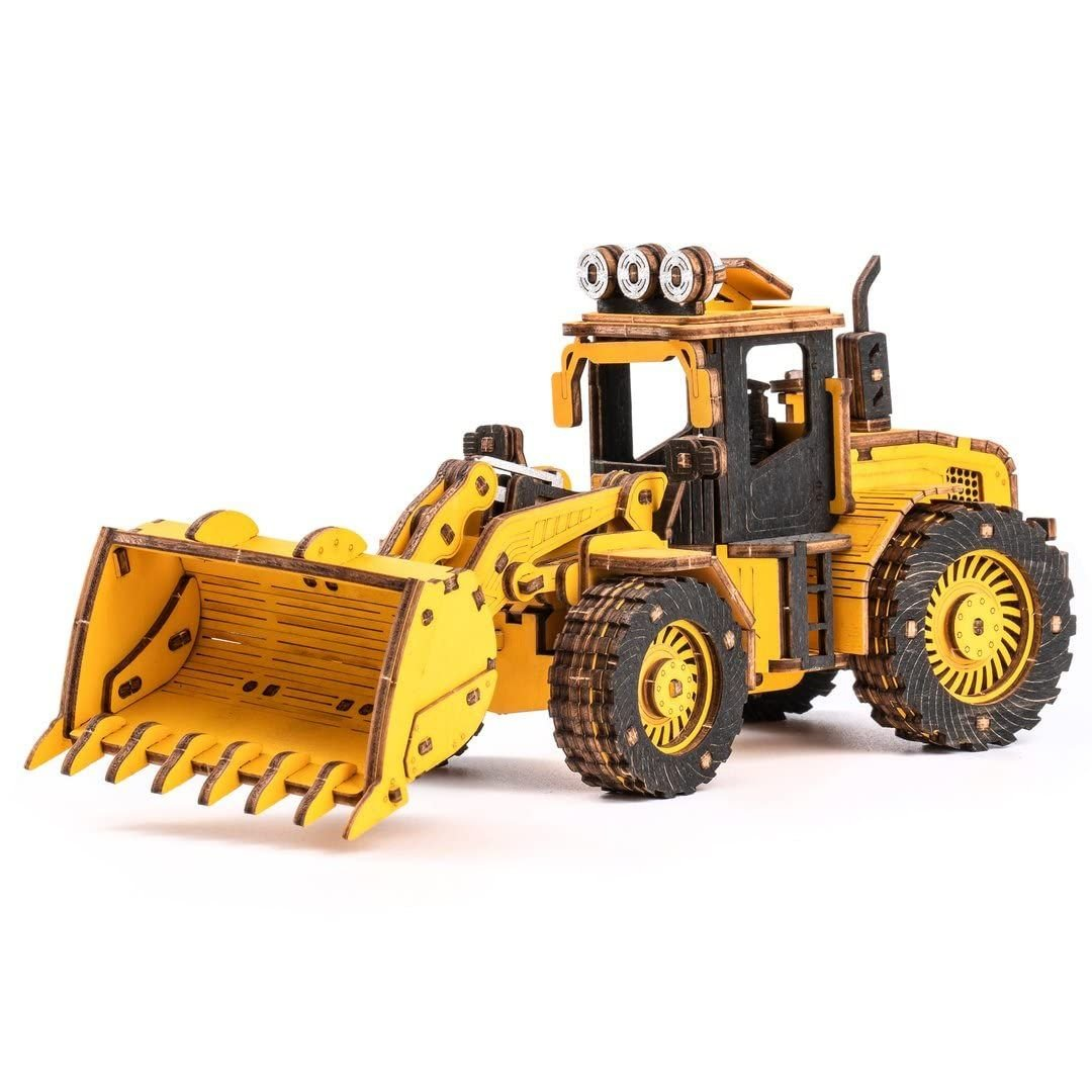 3D Wooden Puzzle ROKR Bulldozer Vehicle Model Kit