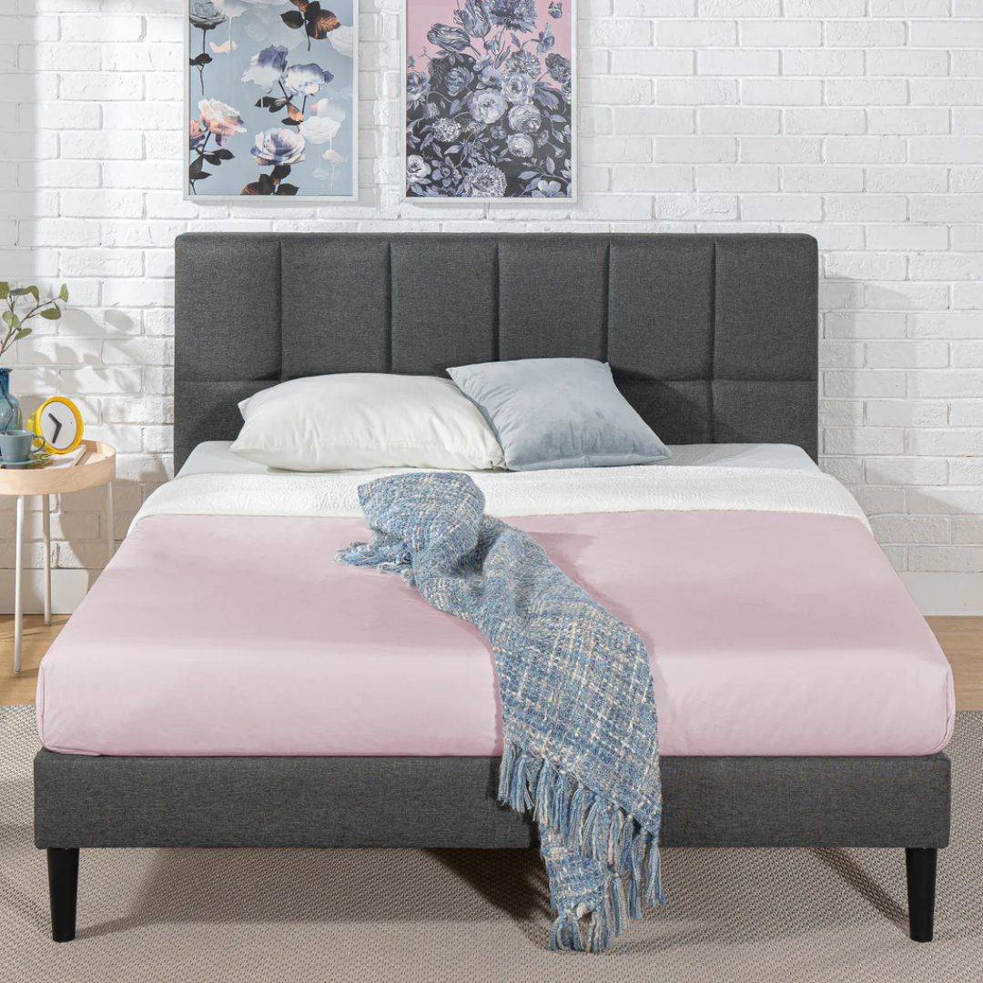 Lottie Fabric Upholstered Platform Bed For Comfort