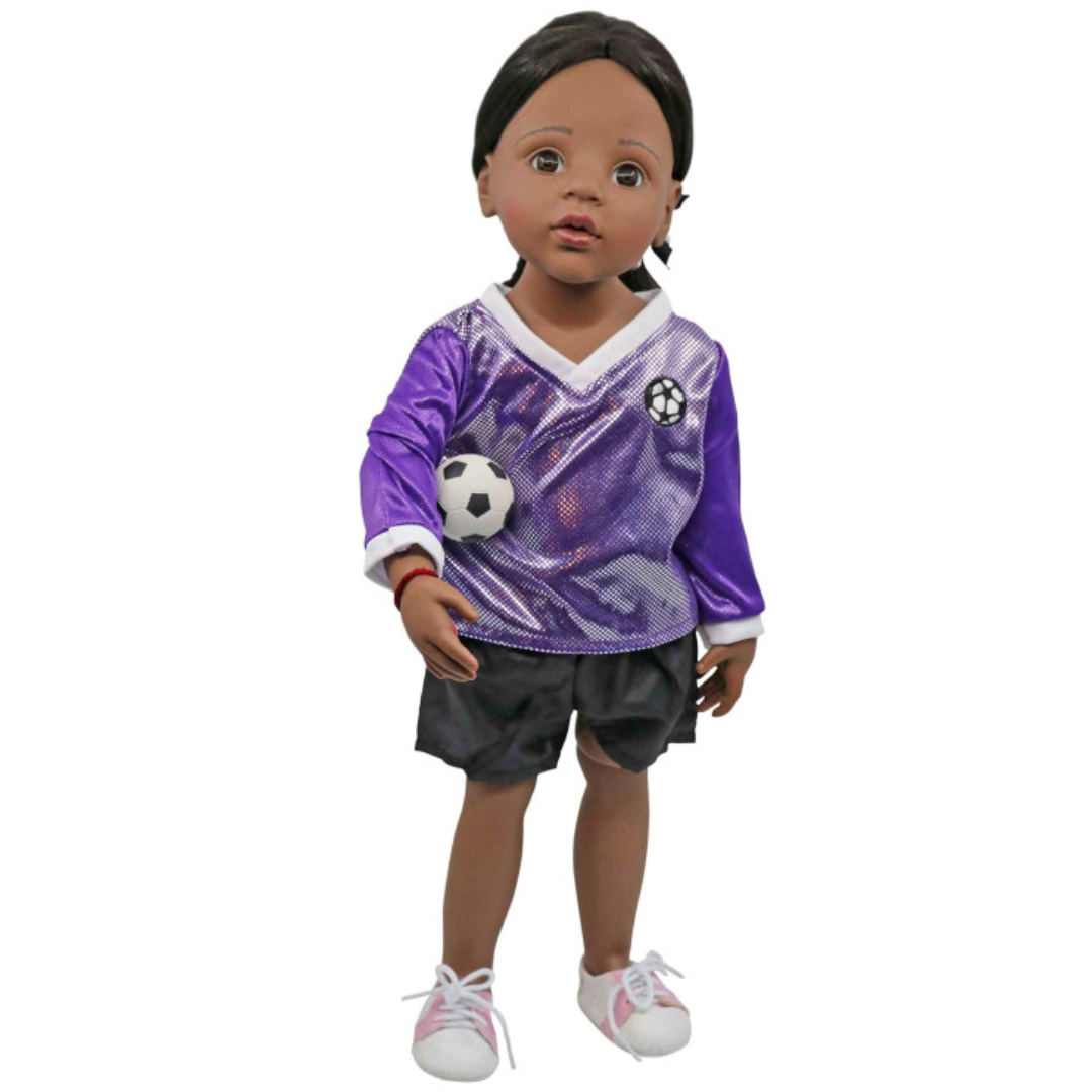 18 Inch Doll Football Strip & Ball Sports Action Doll