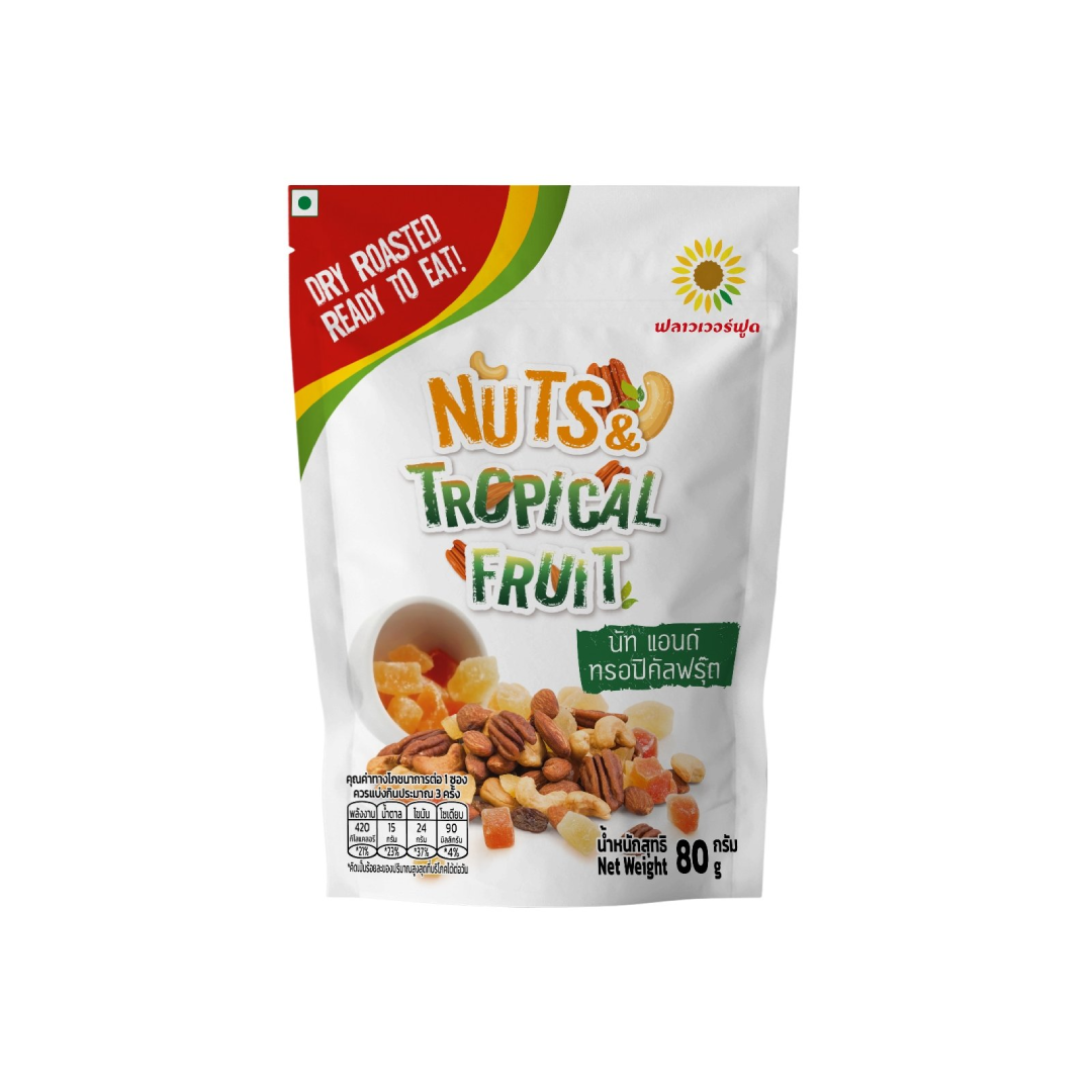 Nuts And Tropical Fruit Snacks For Energy Boost