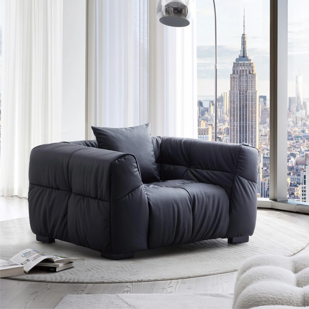 Boba Leathaire Armchair for Bold Modern Style and Deep Comfort