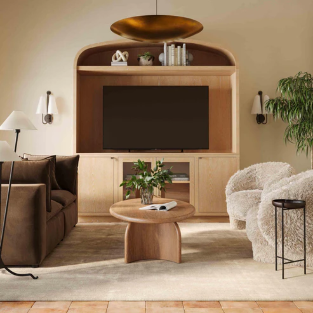 Marlow 77" Wood TV Cabinet for Sophisticated Entertainment Setup