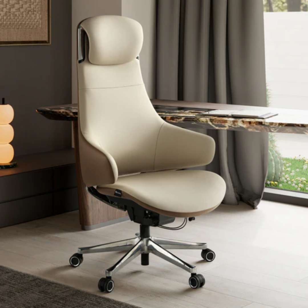 Serene Ella Napa Leather Executive Chair for Lux Work Seating