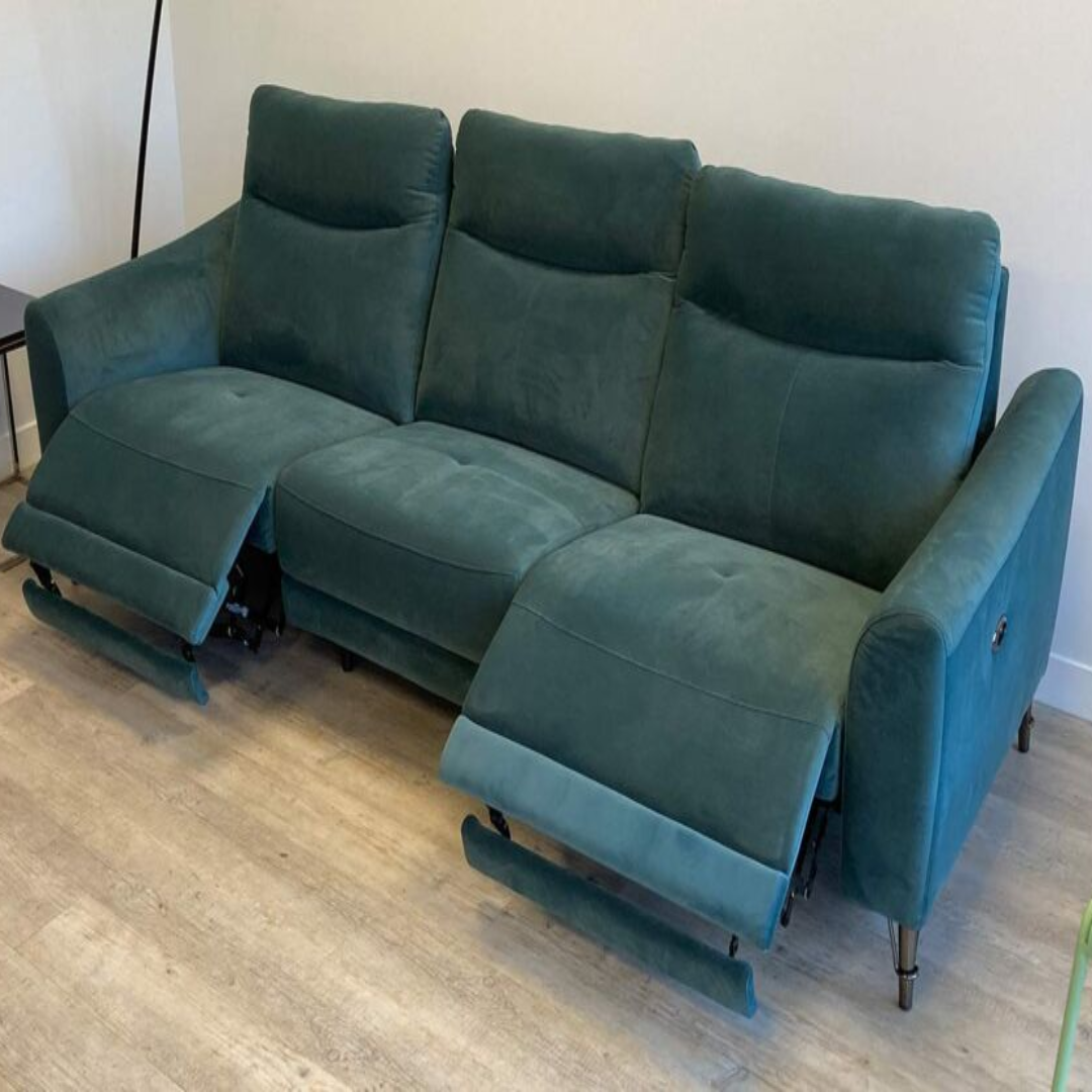 Bravas 4 Seater Electric Recliner Sofa Xanadu Grey Luxury
