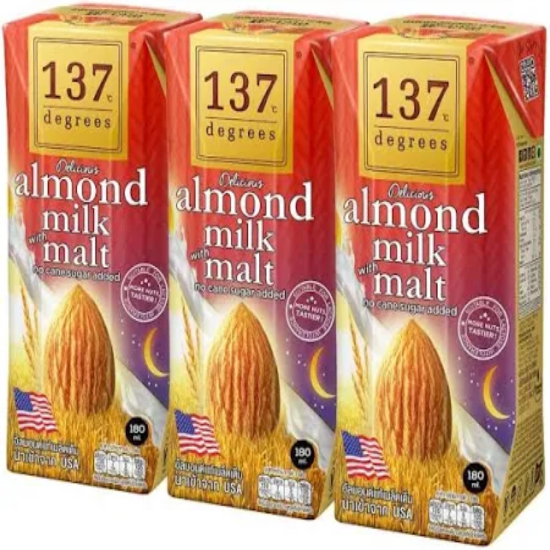 137 Degrees Almond Milk With Malt Supplier 180ml Pack