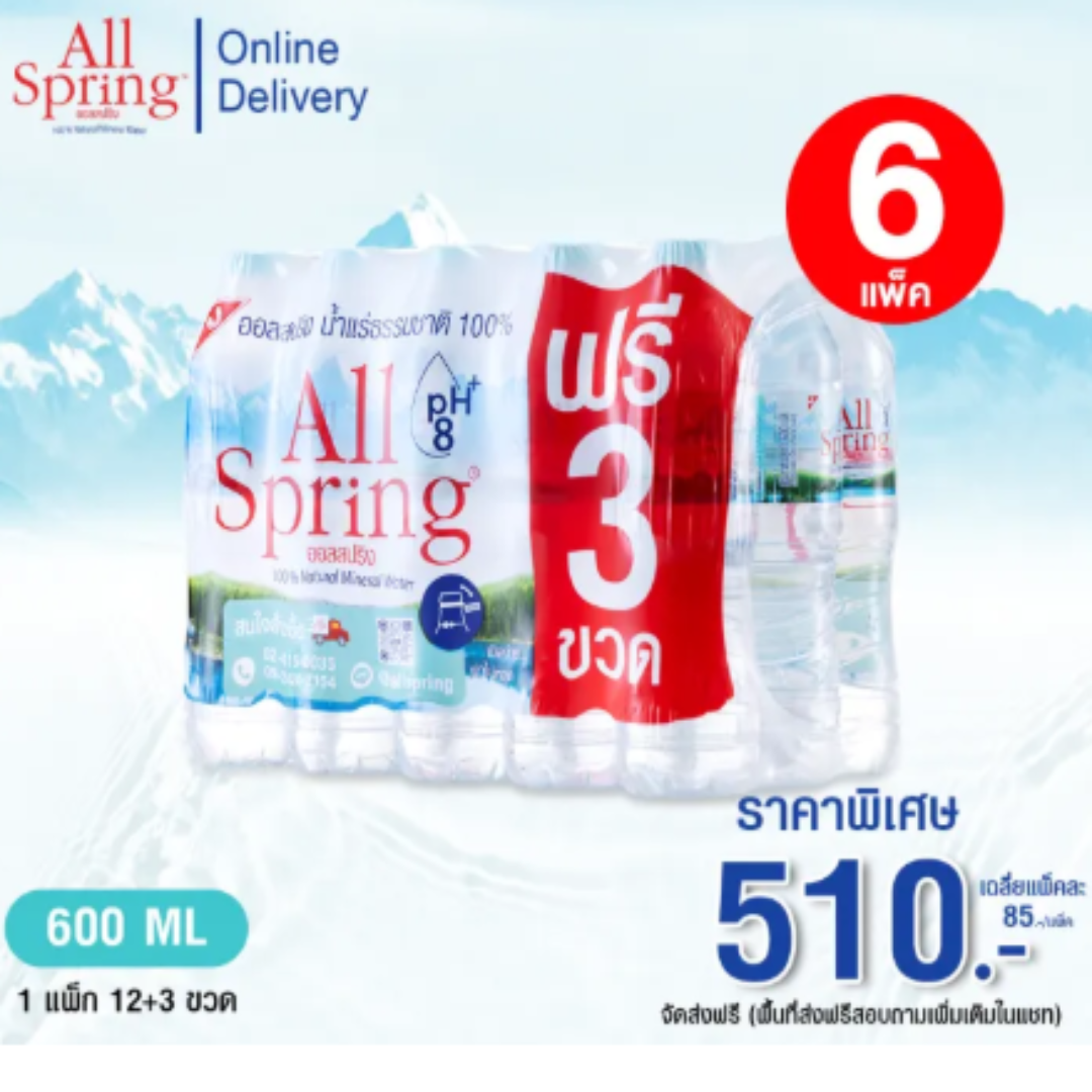 All Spring 600Ml 6 Pack Distributor For Daily Use