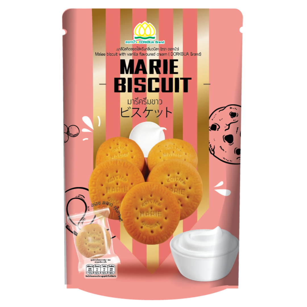 Marie Biscuits Vanilla Cream Supplier Dokbua Brand