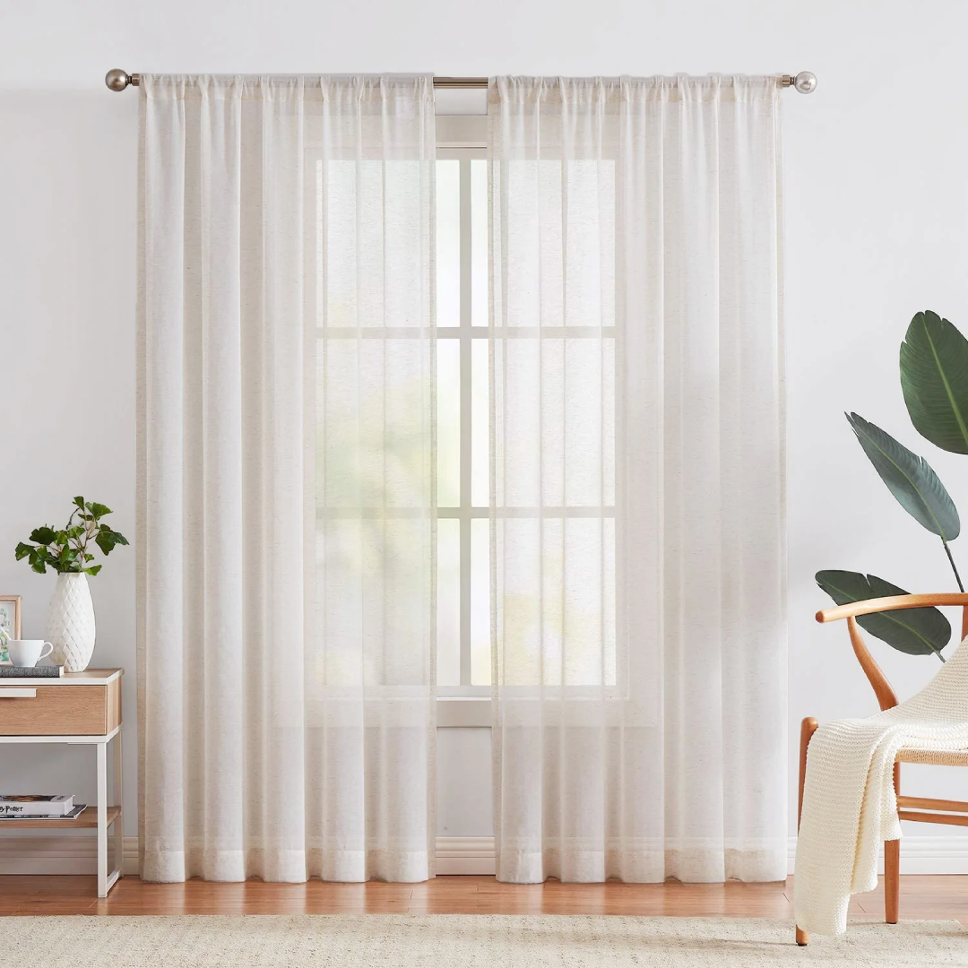 Voile Pinch-Pleated Sheer Curtains – Custom 2:1 Fullness | USA Supplier