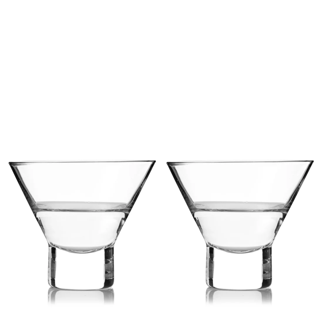 Whiski Crystal Stemless Martini Glasses – Vintage Set of 2 | Raye USA