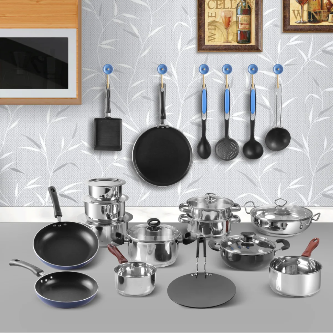 Vinod Cookware Kitchen In The Box Cookware Set  Piece