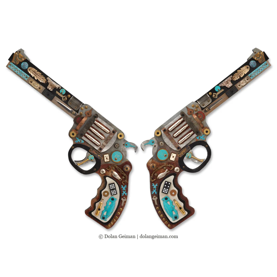 Wild West Turquoise Art – Mixed Media Wall Decor | USA Supplier