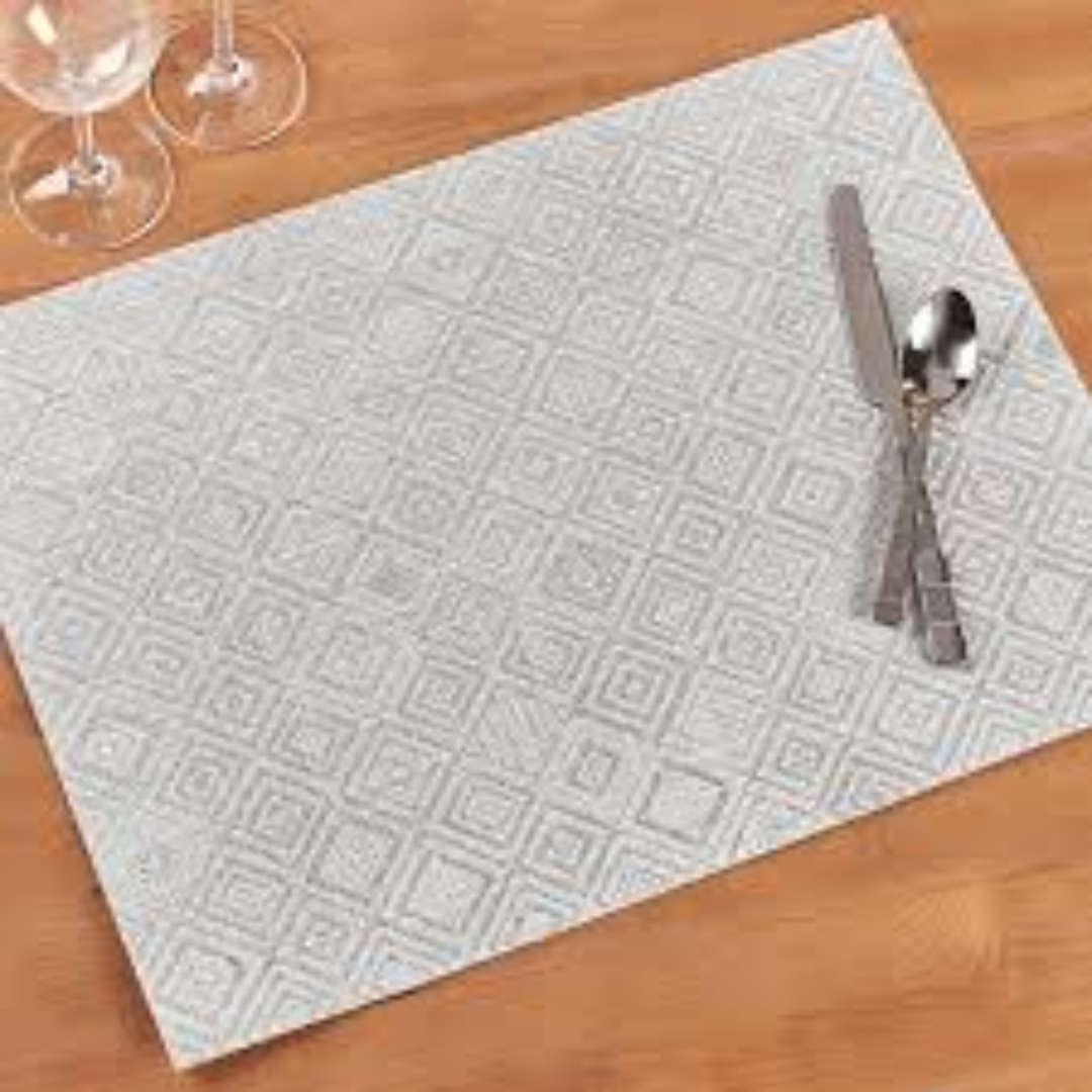 Chilewich Mosaic Grey Rectangular Placemat 36x48 cm | USA Supplier