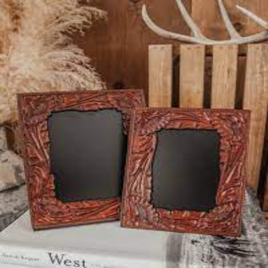 Decorative Framed Leather Items For Home Decor