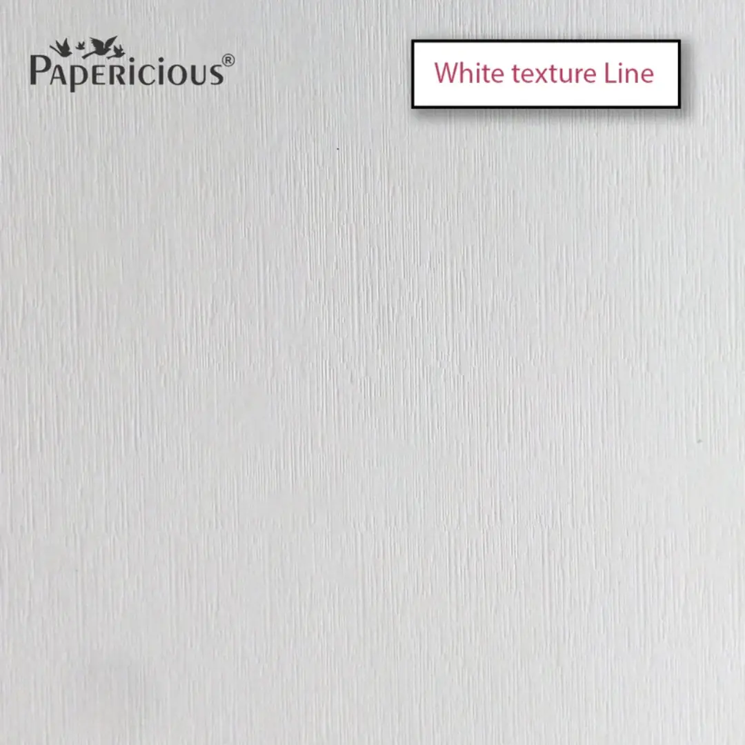PAPERICIOUS White Line Texture 250GSM Cardstock 12x12 USA