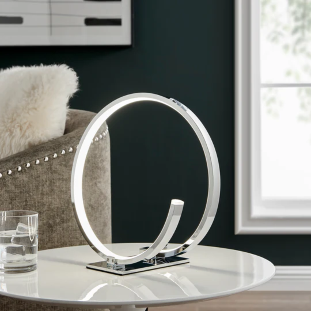 Modern Circular Dimmable LED Table Lamp – Sleek Design | USA Wholesaler