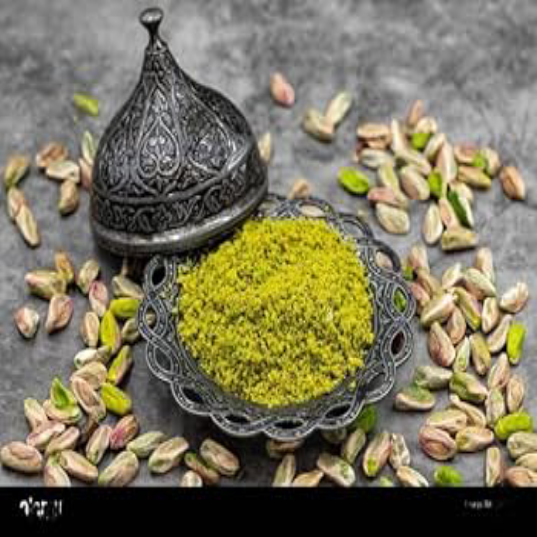 Pistachio Nuts And Powder For Rich Nutty Flavor