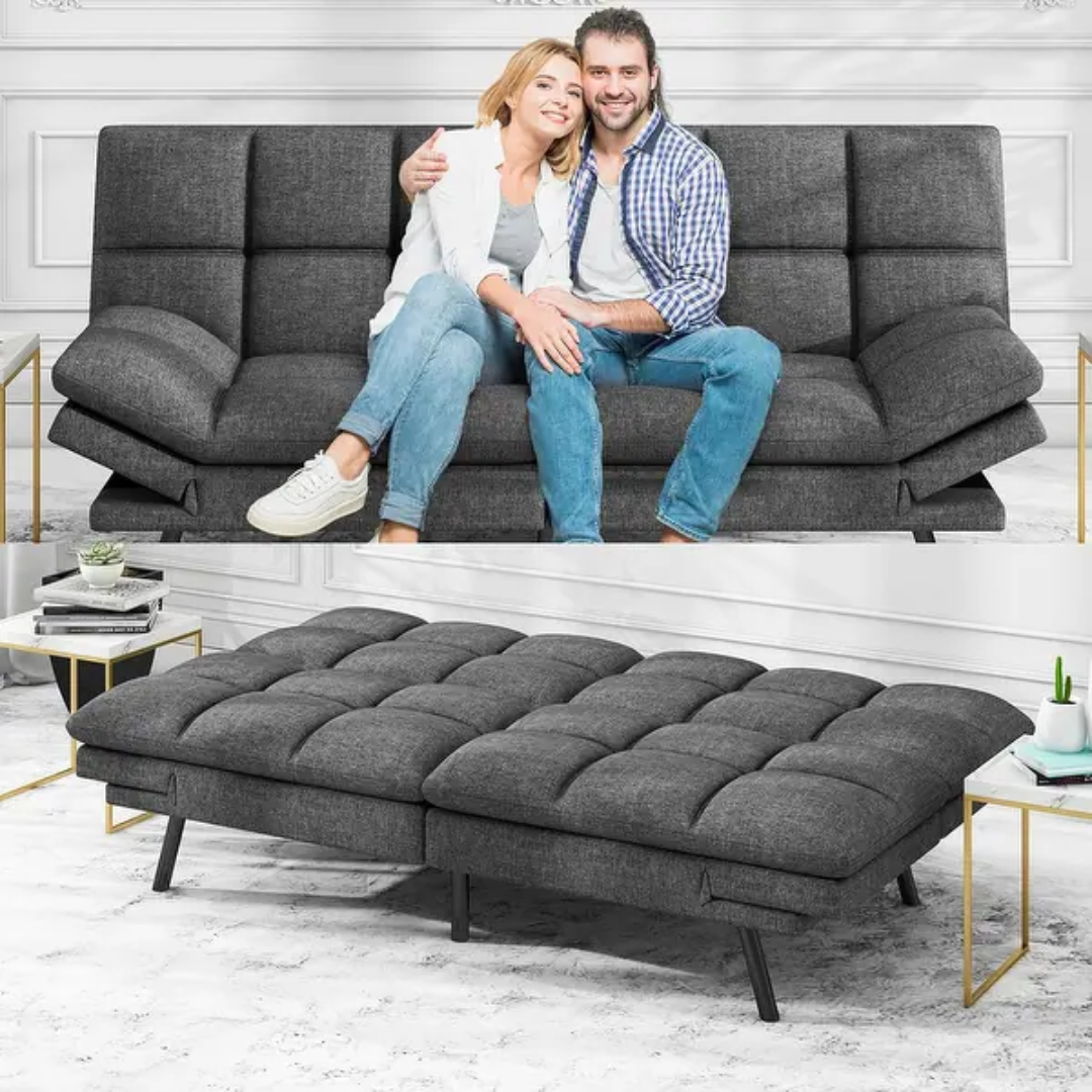 Model Futon Sofa Bed Space Saving Sleeper UAE