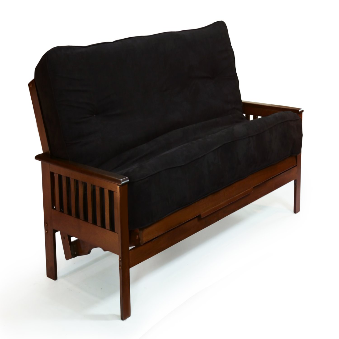 Trinity Black Walnut Futon Sofa Stylish USA Furniture