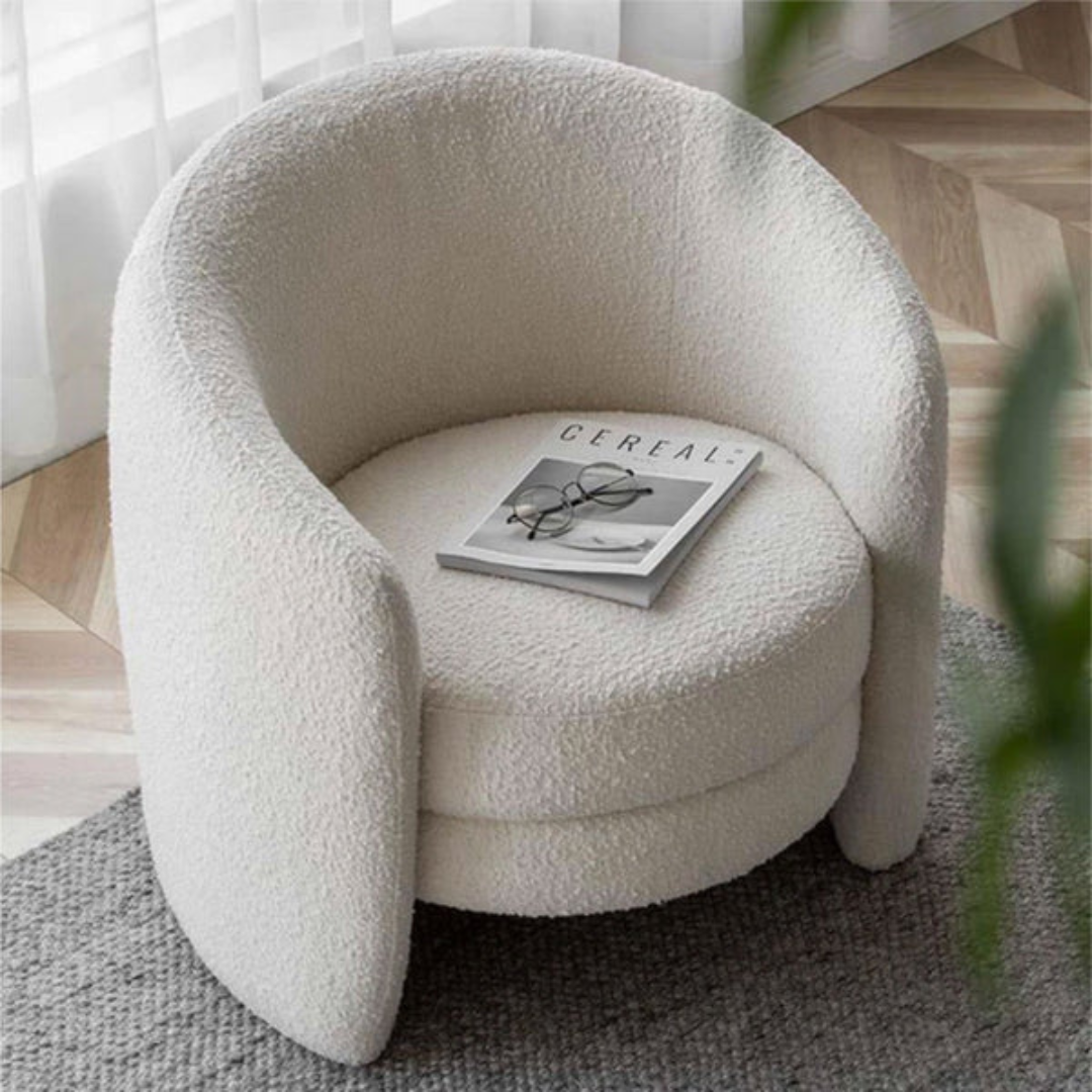 Soft Boucle Accent Chair Stylish Seating UK