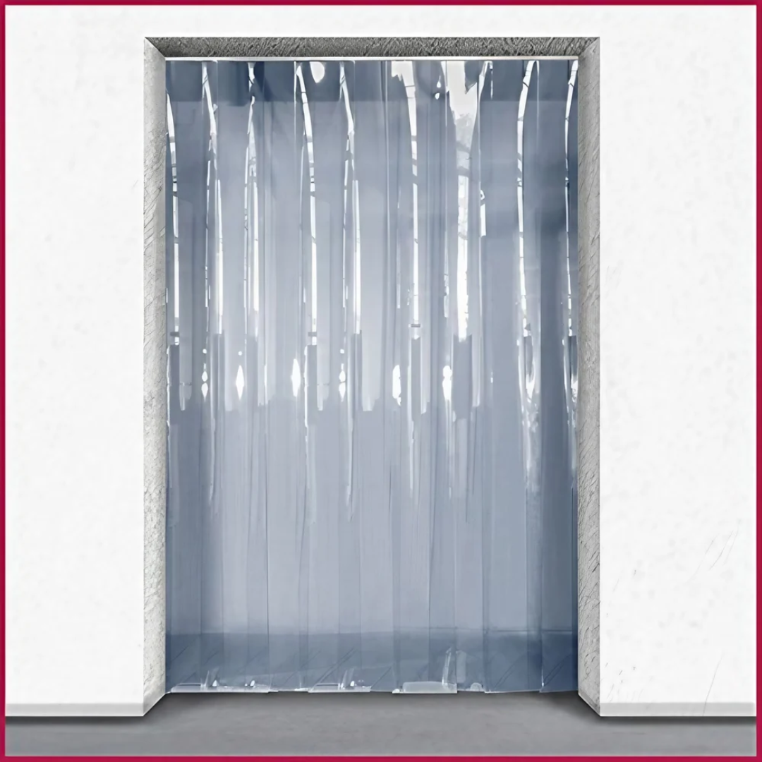 Plain Plastic Strip Shower Curtains, For Door, Thickness: 2-3 Mm