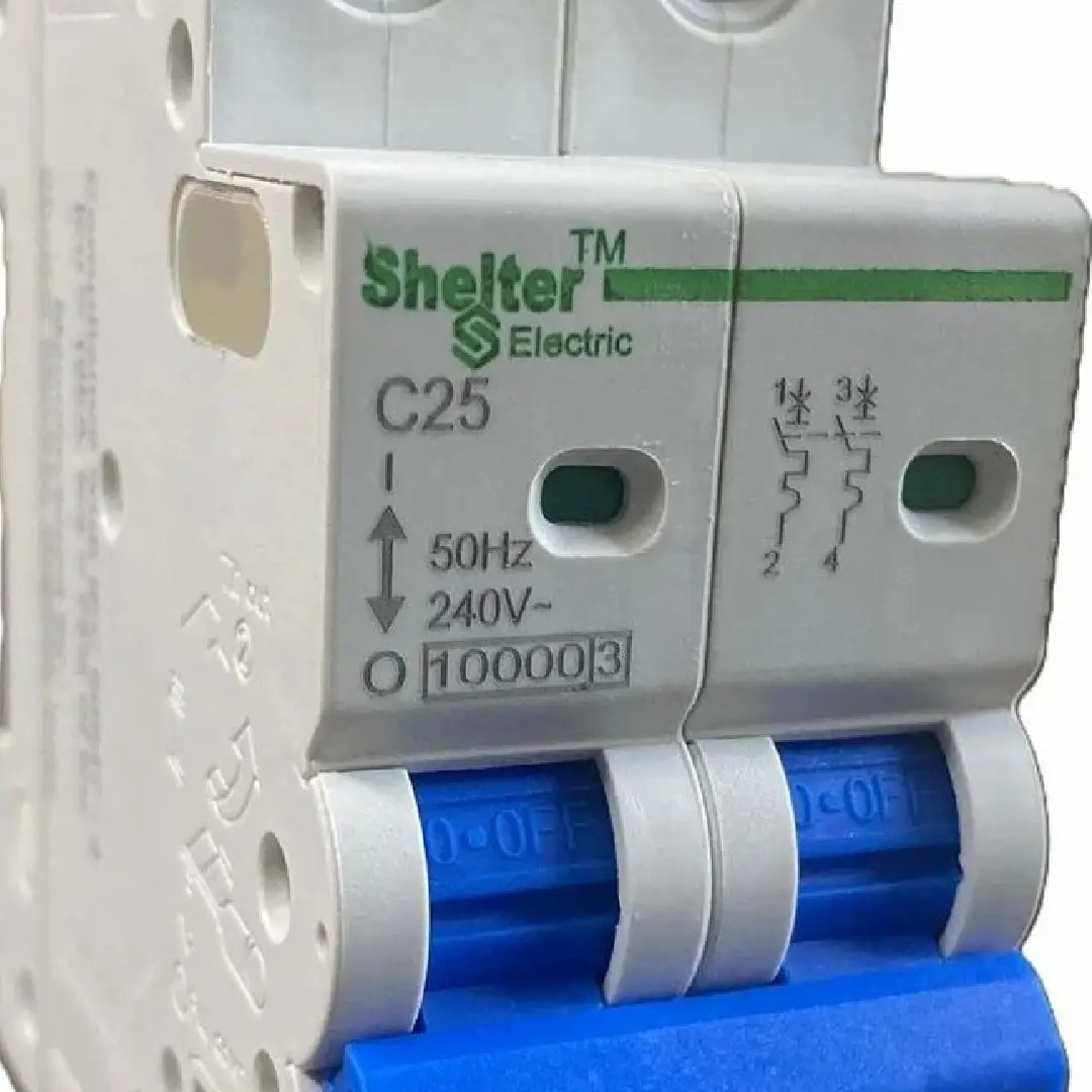 Shelter DP 25A MCB - Double Pole Miniature Circuit Breaker for Safety