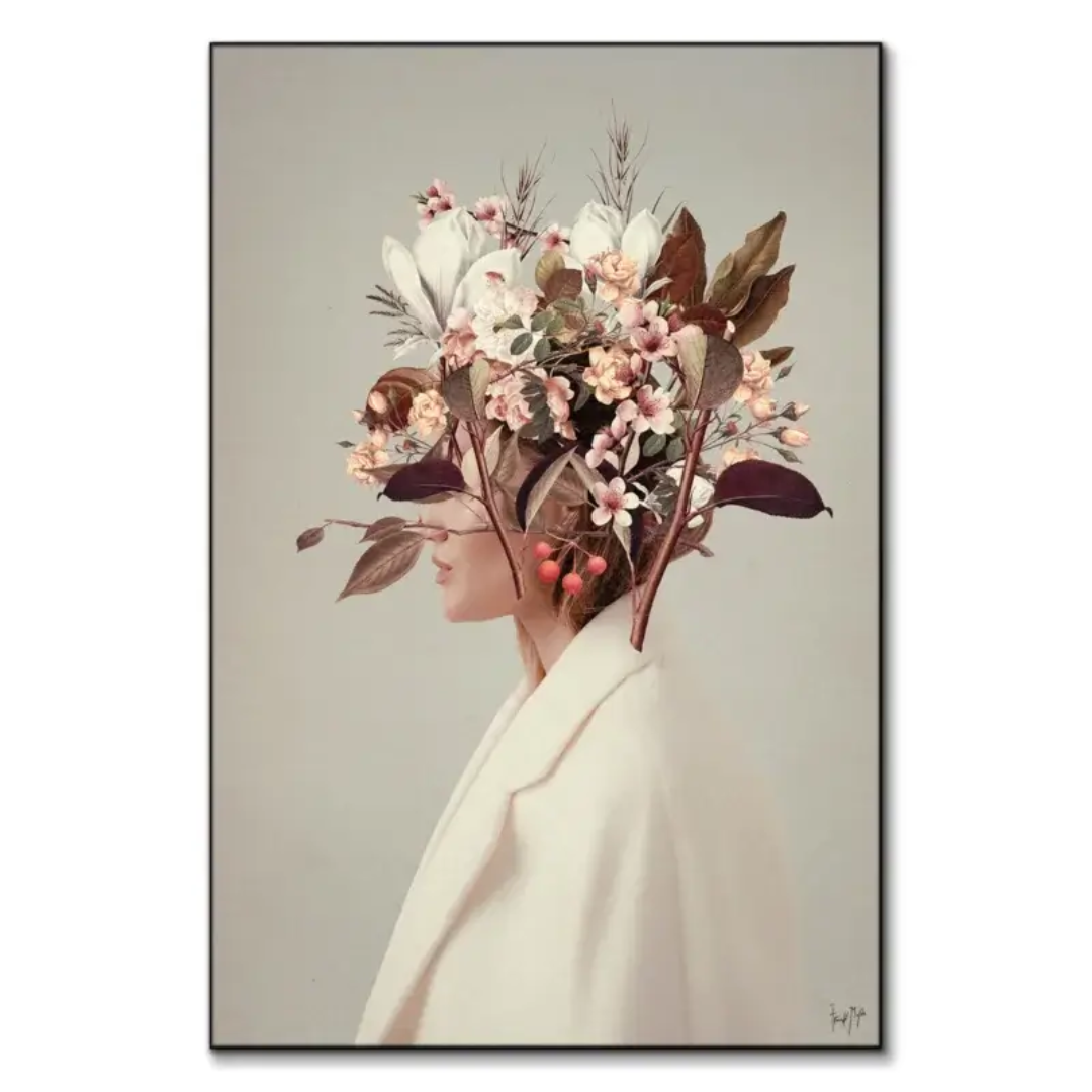 Flower Head Wall Art – Floral Decorative Home Accent | USA Supplier