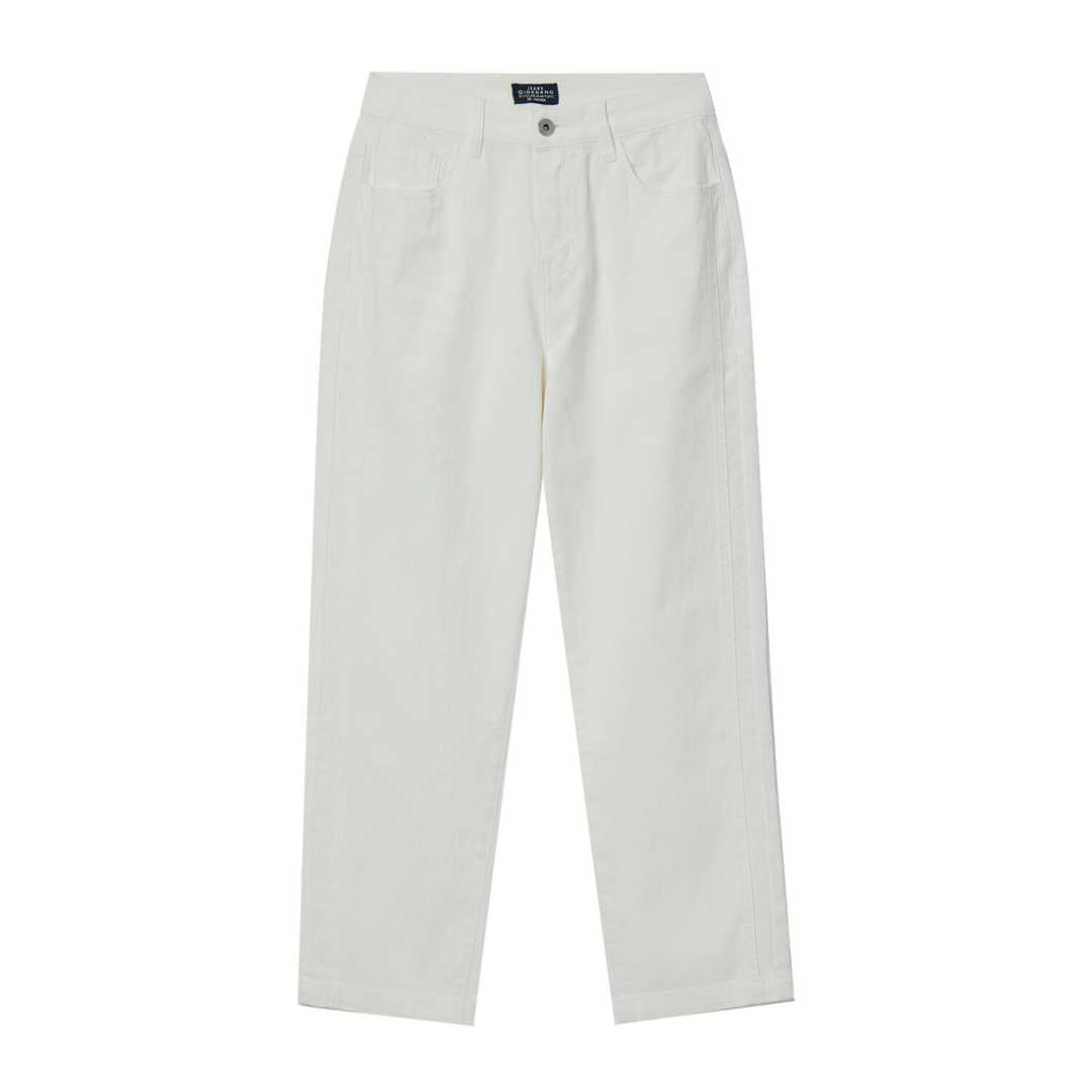 Classic Women’s High-Waist Trouser – Straight Fit White Denim Jeans | Wholesale from UAE
