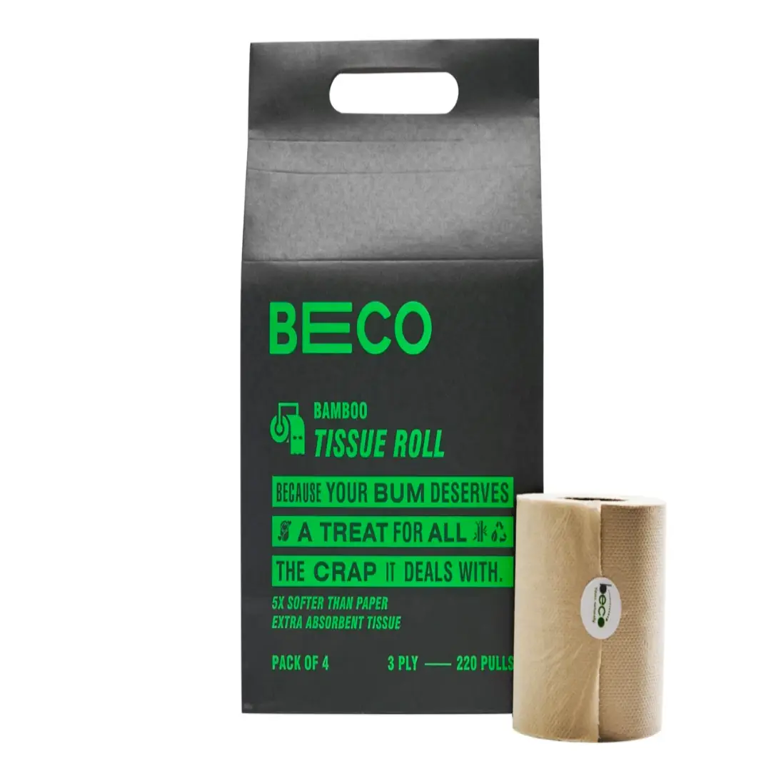Beco Bamboo Toilet Paper Roll – 3 Ply 220 Pulls | Eco UK Supplier